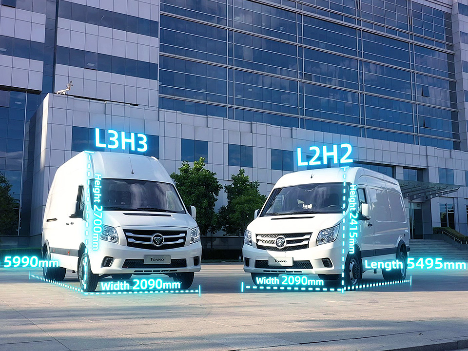 elektryczny VAN FOTON eTOANO Pro - różne warianty wielkości